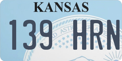 KS license plate 139HRN