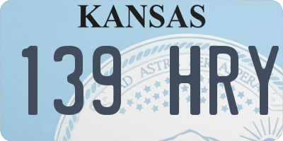 KS license plate 139HRY