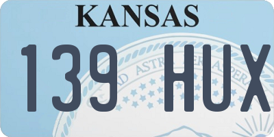 KS license plate 139HUX