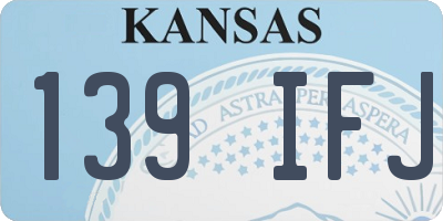 KS license plate 139IFJ