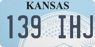 KS license plate 139IHJ