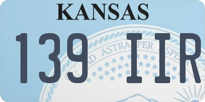 KS license plate 139IIR