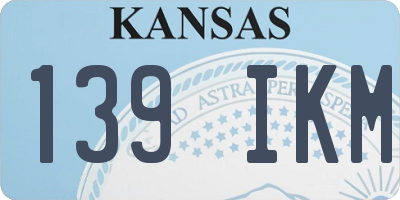 KS license plate 139IKM