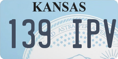KS license plate 139IPV