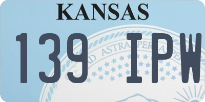 KS license plate 139IPW