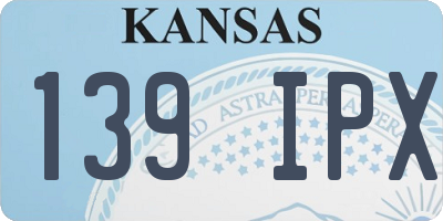 KS license plate 139IPX
