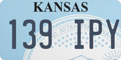 KS license plate 139IPY