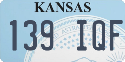 KS license plate 139IQF