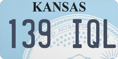 KS license plate 139IQL