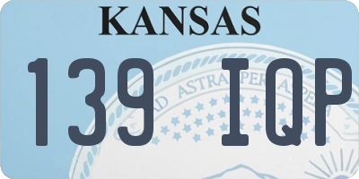 KS license plate 139IQP
