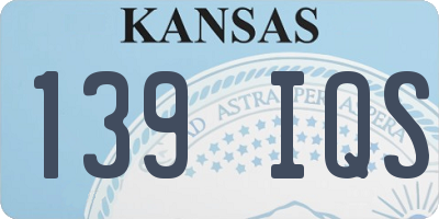 KS license plate 139IQS