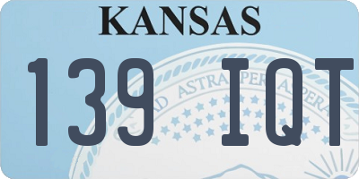 KS license plate 139IQT