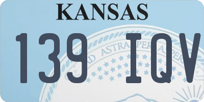 KS license plate 139IQV