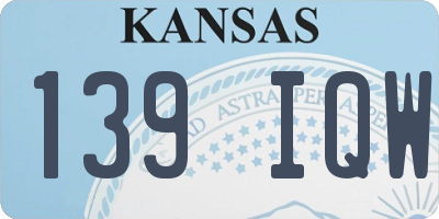 KS license plate 139IQW