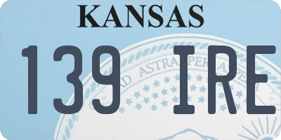 KS license plate 139IRE
