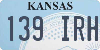 KS license plate 139IRH