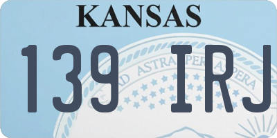 KS license plate 139IRJ