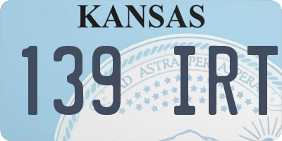 KS license plate 139IRT