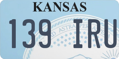 KS license plate 139IRU