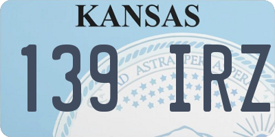 KS license plate 139IRZ