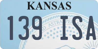 KS license plate 139ISA
