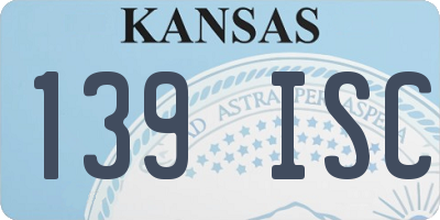 KS license plate 139ISC