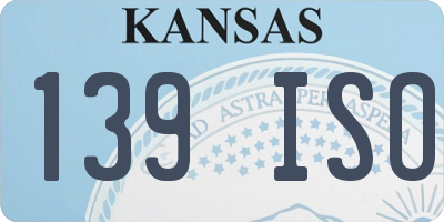 KS license plate 139ISO