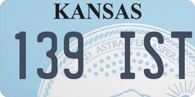 KS license plate 139IST