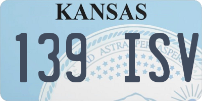 KS license plate 139ISV