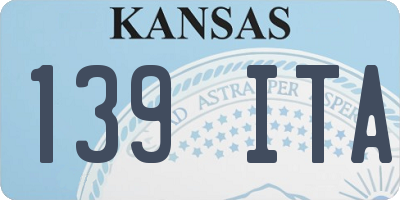 KS license plate 139ITA
