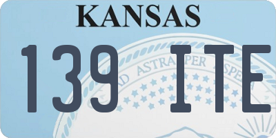 KS license plate 139ITE