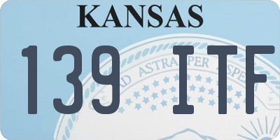 KS license plate 139ITF