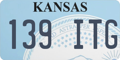 KS license plate 139ITG