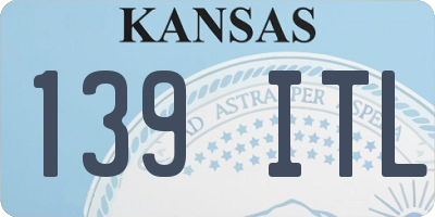 KS license plate 139ITL