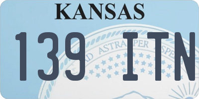 KS license plate 139ITN
