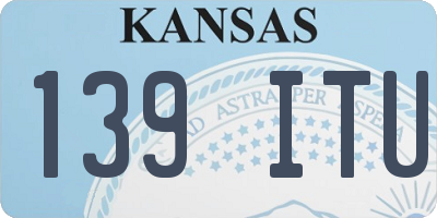 KS license plate 139ITU