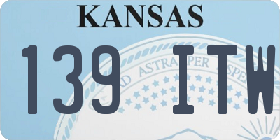 KS license plate 139ITW