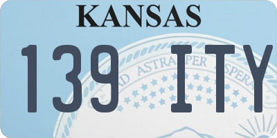 KS license plate 139ITY