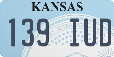 KS license plate 139IUD