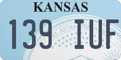 KS license plate 139IUF