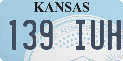 KS license plate 139IUH