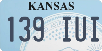 KS license plate 139IUI