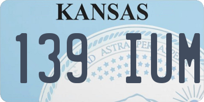 KS license plate 139IUM