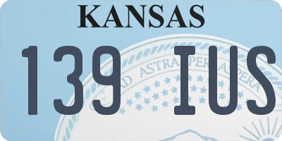 KS license plate 139IUS
