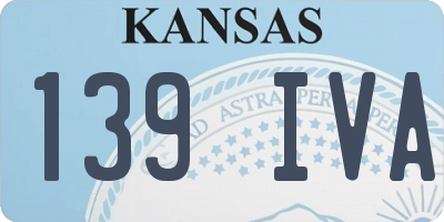 KS license plate 139IVA