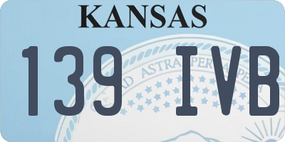 KS license plate 139IVB