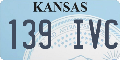 KS license plate 139IVC
