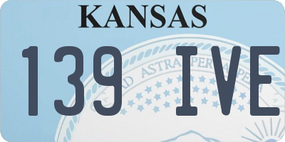 KS license plate 139IVE