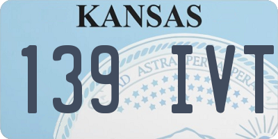 KS license plate 139IVT