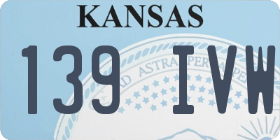 KS license plate 139IVW